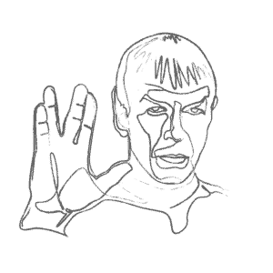 Illustration of Mr. Spock: an example for an Enneagram Type 1 personality