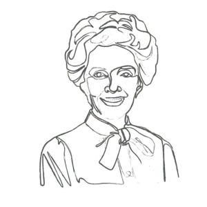 Illustration of Nancy Reagan: an example for an Enneagram Type 2 personality