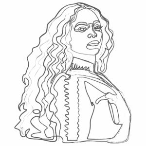 Illustration of Beyoncé: an example for an Enneagram Type 3 personality