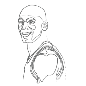 Illustration of Michael Jordan: an example for an Enneagram Type 3 personality