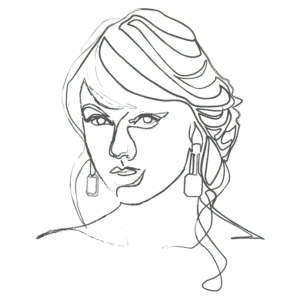 Illustration of Taylor Swift: an example for an Enneagram Type 3 personality