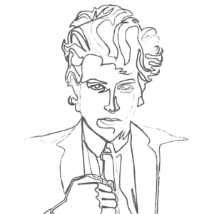 Illustration of Bob Dylan: an example for an Enneagram Type 4 personality