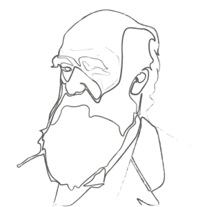 Illustration of Charles Darwin: an example for an Enneagram Type 5 personality