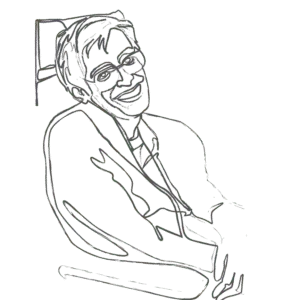 Illustration of Stephen Hawking: an example for an Enneagram Type 5 personality