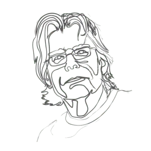 Illustration of Stephen King: an example for an Enneagram Type 5 personality