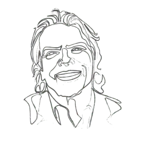 Illustration of Richard Branson: an example for an Enneagram Type 7 personality