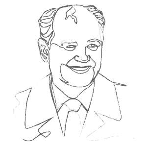Illustration of Mikhail Gorbachev: an example for an Enneagram Type 8 personality