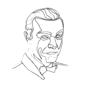 Illustration of Sean Connery: an example for an Enneagram Type 8 personality
