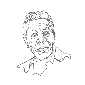 Illustration of Morgan Freeman: an example for an Enneagram Type 9 personality