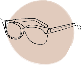 Illustration od glasses as a metaphor for personality types